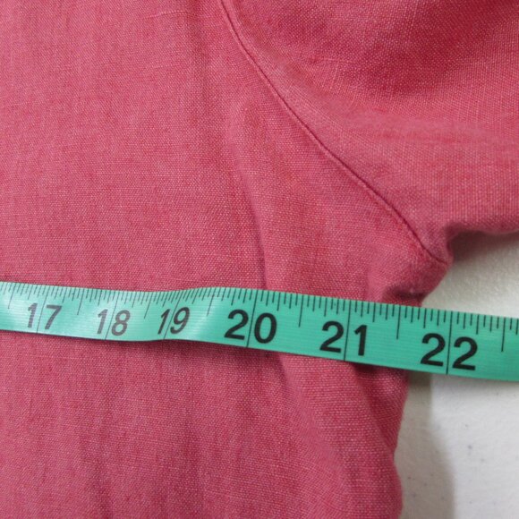 Chico's Stonewashed Red 100% Linen 3/4 Sleeve Tunic Top Size 2 (XL) - Picture 15 of 16